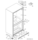 CASE PARTS Diagram and Parts List for PDSF5NBWAWW  General Electric Refrigerator