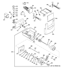 ICE MAKER & DISPENSER Diagram and Parts List for ZSEB480DYA  General Electric Refrigerator