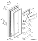 FRESH FOOD DOOR Diagram and Parts List for ZSEP480DYASS  General Electric Refrigerator