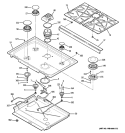 COOKTOP Diagram and Parts List for PGS975SEM4SS  General Electric Range