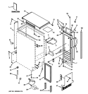 CABINET, LINER & DOOR PARTS Diagram and Parts List for ZDIC150WWWB  General Electric Ice Maker