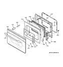 DOOR Diagram and Parts List for JCSP42DN1WW  General Electric Range