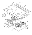 COOKTOP Diagram and Parts List for JCSP42SN1SS  General Electric Range