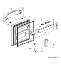 FREEZER DOOR Diagram and Parts List for PFSF6PKXCWW  General Electric Refrigerator