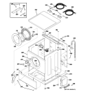 CABINET, DOOR & LID Diagram and Parts List for WSXH208H2WW  General Electric Washer