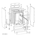Part Location Diagram of WD27X10189 GE LEFT SIDE PANEL