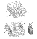 UPPER & LOWER RACK ASSEMBLY Diagram and Parts List for ZBD1800G00SS  General Electric Dishwasher