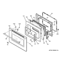 DOOR Diagram and Parts List for ZET1RM1SS  General Electric Wall Oven