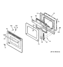 DOOR Diagram and Parts List for ZET938BM2BB  General Electric Wall Oven