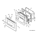 DOOR Diagram and Parts List for ZET938SM2SS  General Electric Wall Oven
