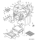 BODY PARTS Diagram and Parts List for JBP23SP1SS  General Electric Range