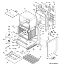 LOWER OVEN Diagram and Parts List for PB970SM4SS  General Electric Range