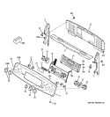 CONTROL PANEL Diagram and Parts List for PB970SP2SS  General Electric Range