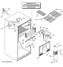 FREEZER SECTION Diagram and Parts List for GTH18SBXCRSS  General Electric Refrigerator