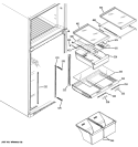 FRESH FOOD SHELVES Diagram and Parts List for GTH18SBXCRSS  General Electric Refrigerator