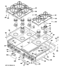 COOKTOP Diagram and Parts List for ZGU486LRP2SS  General Electric Cooktop