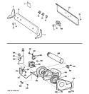 BACKSPLASH, BLOWER & MOTOR ASSEMBLY Diagram and Parts List for DBXR463GG8CC  General Electric Dryer