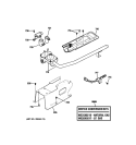 GAS VALVE & BURNER ASSEMBLY Diagram and Parts List for DBXR463PG7CC  General Electric Dryer