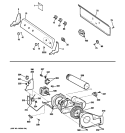 BACKSPLASH, BLOWER & MOTOR ASSEMBLY Diagram and Parts List for DRSR483EG7WW  General Electric Dryer
