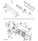 BACKSPLASH, BLOWER & MOTOR ASSEMBLY Diagram and Parts List for DWSR483EG9WW  General Electric Dryer