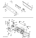 BACKSPLASH, BLOWER & MOTOR ASSEMBLY Diagram and Parts List for DWSR483GG8WW  General Electric Dryer