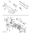 BACKSPLASH, BLOWER & MOTOR ASSEMBLY Diagram and Parts List for DWXR463GG8WW  General Electric Dryer