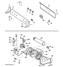 BACKSPLASH, BLOWER & MOTOR ASSEMBLY Diagram and Parts List for EED4600G7WW  General Electric Dryer