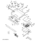 GAS & BURNER PARTS Diagram and Parts List for JGB500SEP1SS  General Electric Range