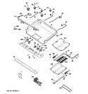 GAS & BURNER PARTS Diagram and Parts List for JGB800SEP2SS  General Electric Range
