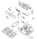 CONTROL PANEL & COOKTOP Diagram and Parts List for JGB900SEP2SS  General Electric Range
