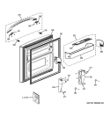FREEZER DOOR Diagram and Parts List for PFSF6PKWBBB  General Electric Refrigerator