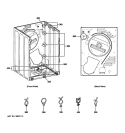 ATTACHING PARTS Diagram and Parts List for DCVH485EK0MS  General Electric Dryer