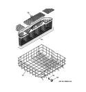 LOWER RACK ASSEMBLY Diagram and Parts List for GLD4209L25BB  General Electric Dishwasher