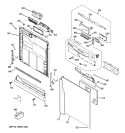 Part Location Diagram of WD34X11531 GE ESCUTCHEON Assembly PS CC