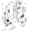 Part Location Diagram of WR17X11974 GE CASE DISPLAY OVERLAY
