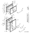 DOORS Diagram and Parts List for GTH18DBXALCC  General Electric Refrigerator