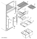 FRESH FOOD SHELVES Diagram and Parts List for GTH18DBXALCC  General Electric Refrigerator
