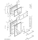 DOORS Diagram and Parts List for GTS18IBRBRWW  General Electric Refrigerator