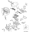 CONTROL PANEL & COOKTOP Diagram and Parts List for ZGG300LCP1SS  General Electric Grill