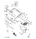 GAS & BURNER PARTS Diagram and Parts List for PGB928SEM3SS  General Electric Range