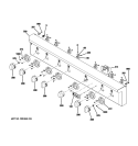 CONTROL PANEL Diagram and Parts List for ZGU486NDP1SS  General Electric Cooktop