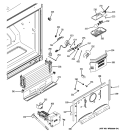 FREEZER SECTION Diagram and Parts List for GBSC0HCXARBB  General Electric Refrigerator