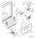 FREEZER SECTION Diagram and Parts List for PFSS2MJYASS  General Electric Refrigerator