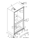 CASE PARTS Diagram and Parts List for PFSW2MIYASS  General Electric Refrigerator