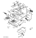GAS & BURNER PARTS Diagram and Parts List for CGS980SEM4SS  General Electric Range