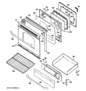 DOOR & DRAWER PARTS Diagram and Parts List for JGB290MEN4BS  General Electric Range