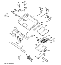 GAS & BURNER PARTS Diagram and Parts List for PGB908SEM4SS  General Electric Range