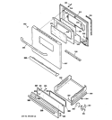 DOOR & DRAWER PARTS Diagram and Parts List for JGBS07SEP1SA  General Electric Range