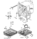 BODY PARTS Diagram and Parts List for HDA3640R00SA  Hotpoint Dishwasher