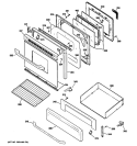 DOOR & DRAWER PARTS Diagram and Parts List for RGB790SEP3SA  Hotpoint Range